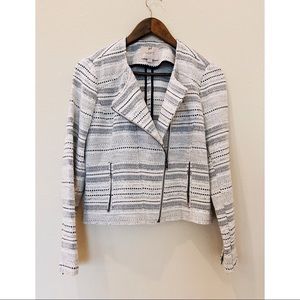 LOFT textured tweed Moto jacket\ blazer